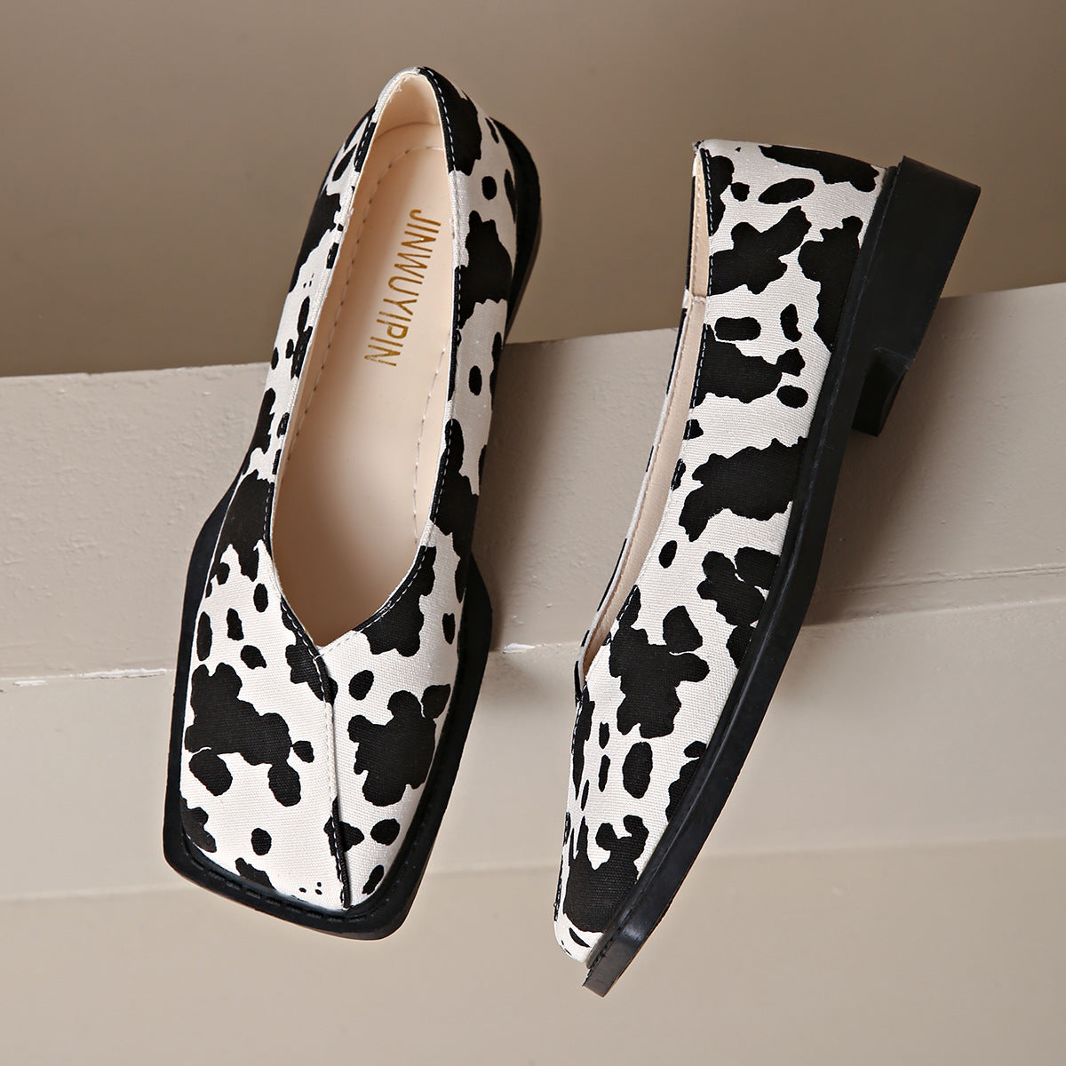 Square Toe Slip-On Sandals for Women