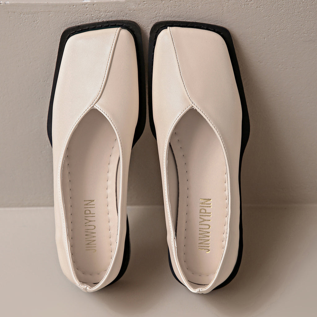 Square Toe Slip-On Sandals for Women