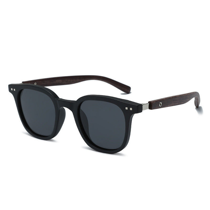 Wood grain leg rice nail sunglasses