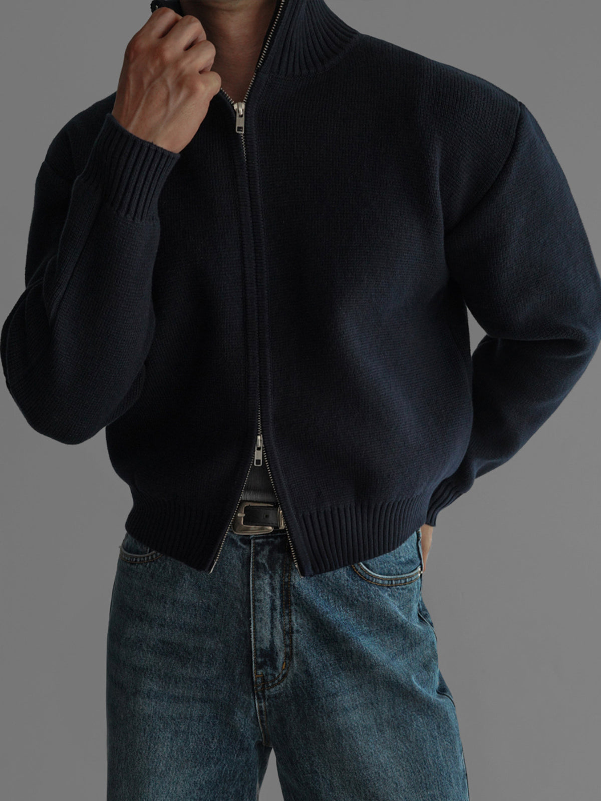 Mens Short Knit Cardigan