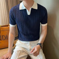 Mens Knitted Cotton Short Sleeve T-Shirt