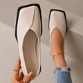 Square Toe Slip-On Sandals for Women