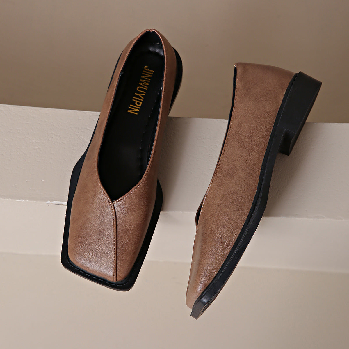 Square Toe Slip-On Sandals for Women