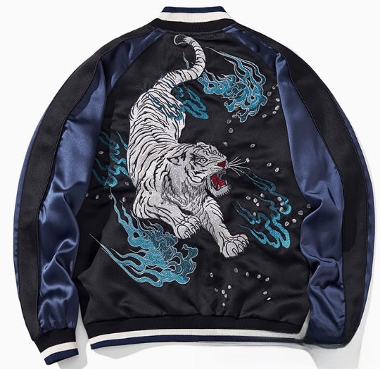 Embroidered Corduroy Baseball Jacket