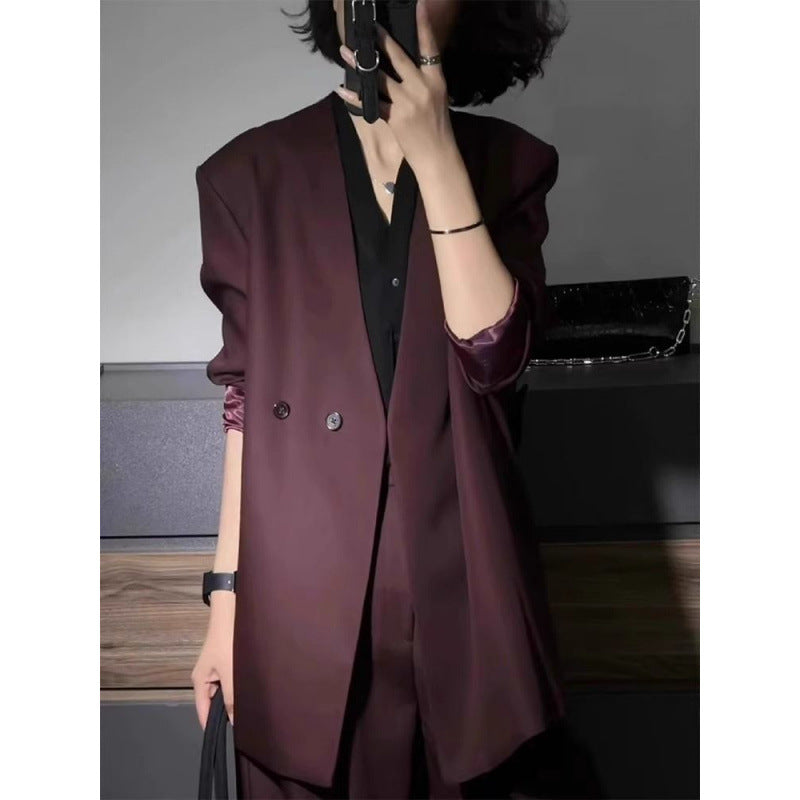 Elegant Women's Blazer and Trousers Set