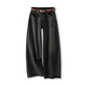 High-Waisted Wide-Leg Cotton Jeans for Women
