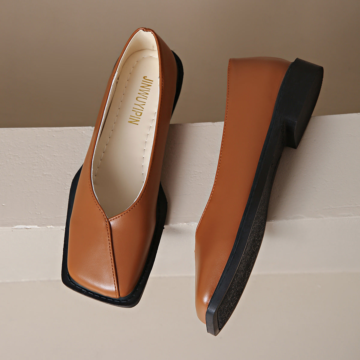 Square Toe Slip-On Sandals for Women