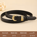 Women's Slim Leather Belt with Pin Buckle