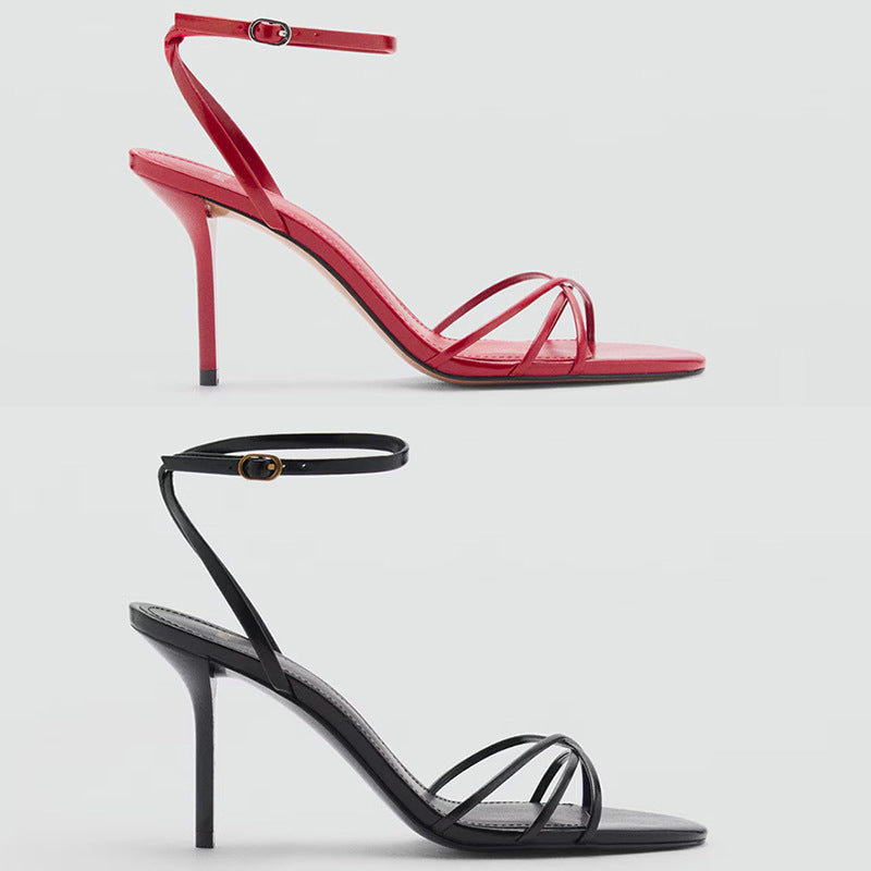 Women's Thin Strap Buckle Sandals High Heels
