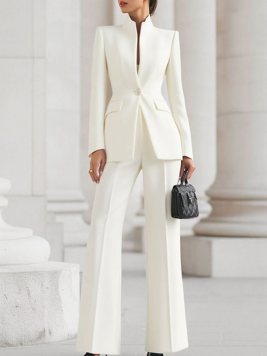Women's Long Sleeve Blazer and Trousers Set