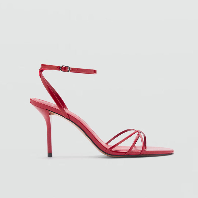 Women's Thin Strap Buckle Sandals High Heels