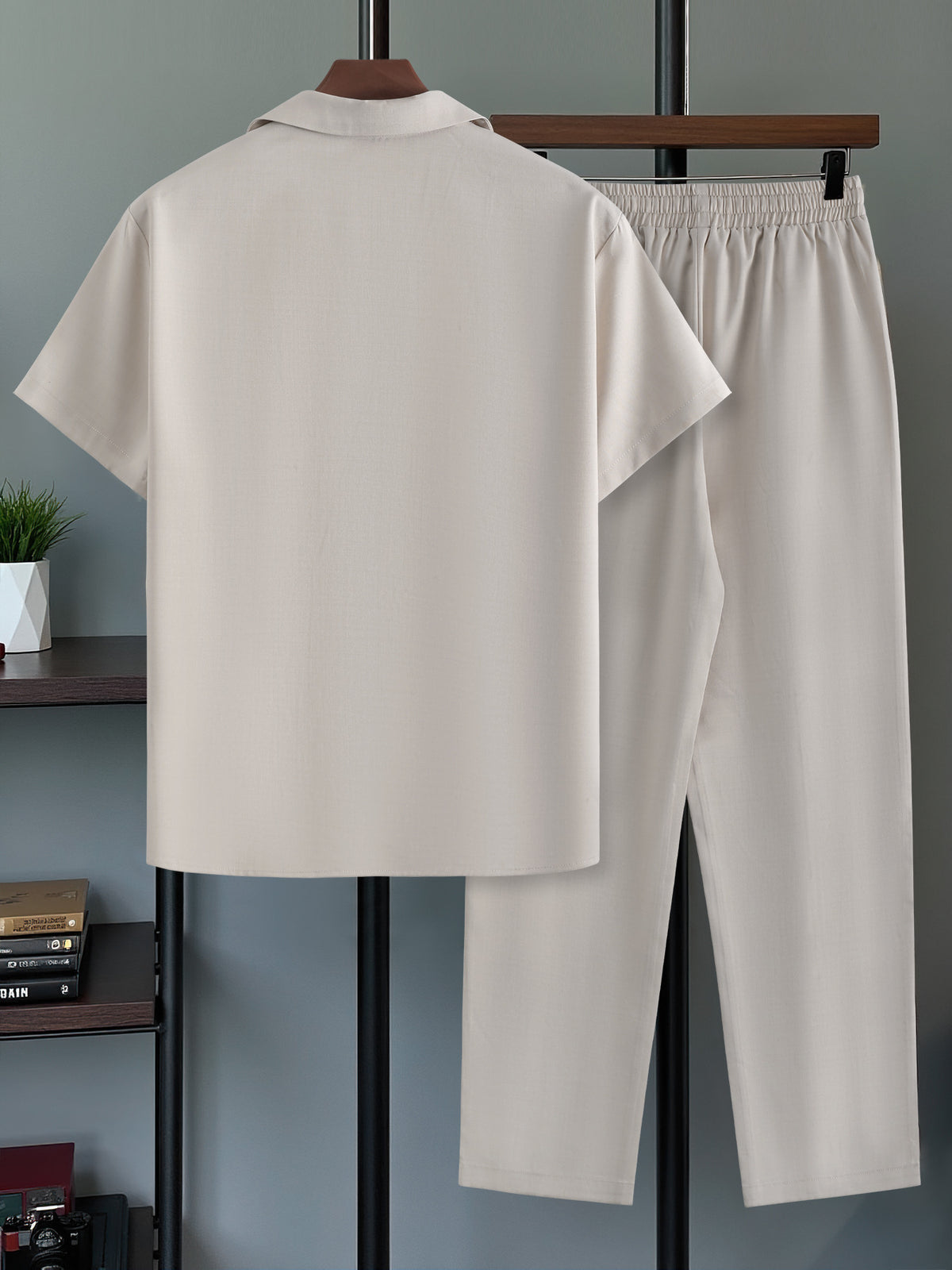 Casual Two-Piece Suit with Blazer and Pants