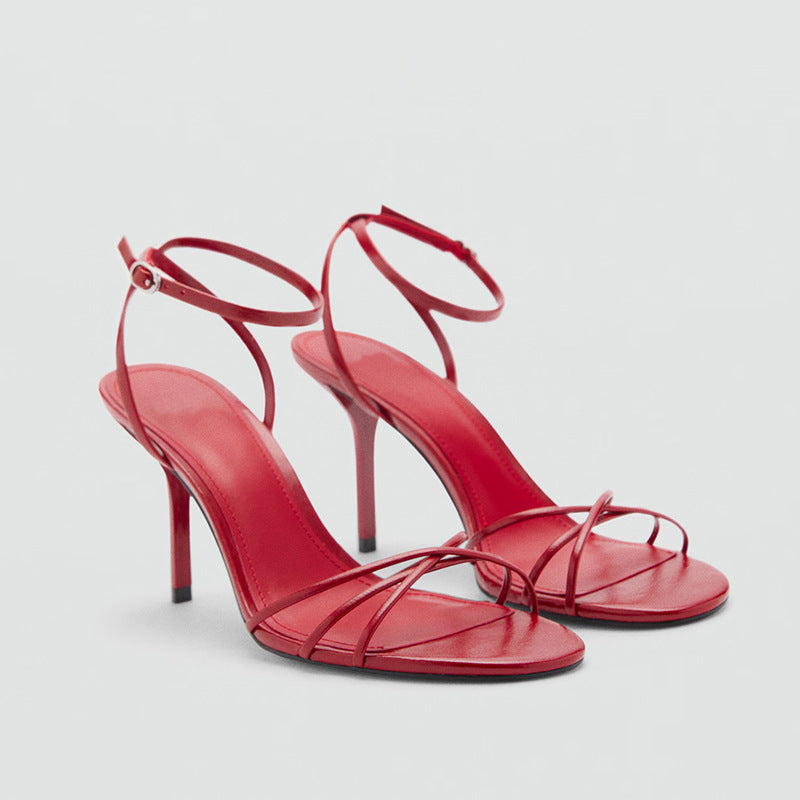 Women's Thin Strap Buckle Sandals High Heels