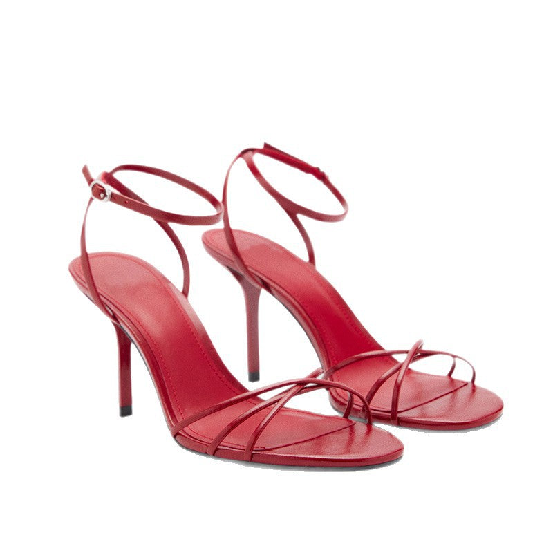 Women's Thin Strap Buckle Sandals High Heels