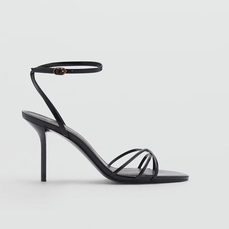 Women's Thin Strap Buckle Sandals High Heels