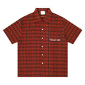 Mens Retro Plaid Short Sleeve Shirt