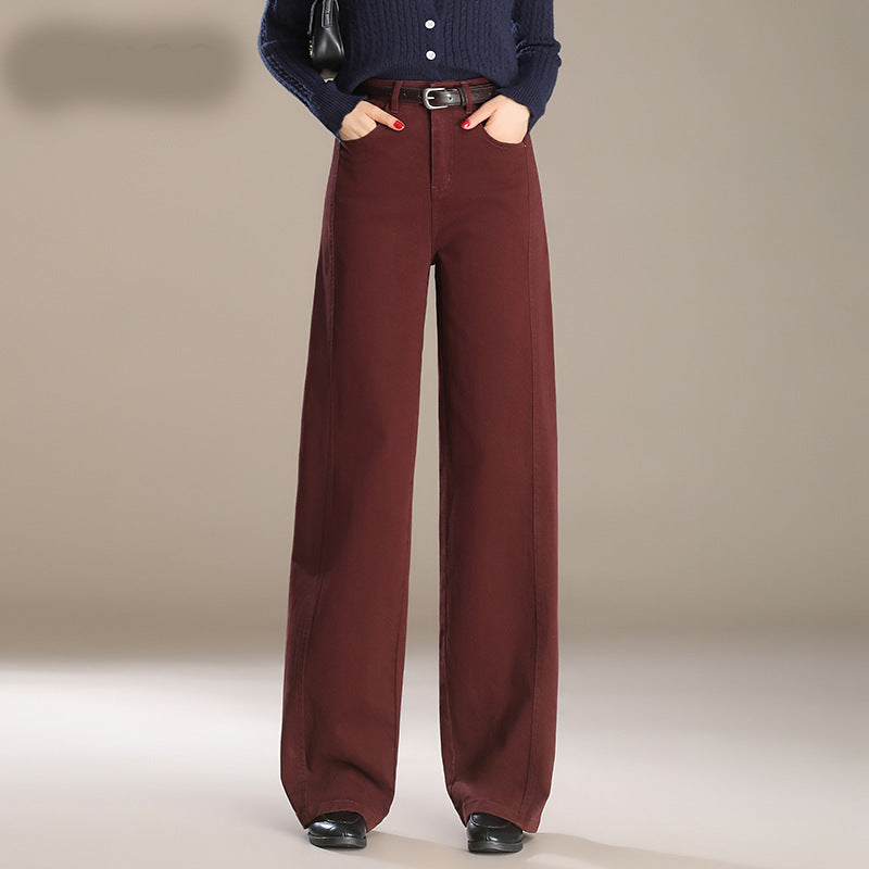 Loose Wide-Leg High-Waist Jeans for Women