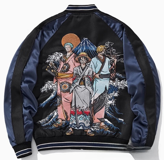 Embroidered Corduroy Baseball Jacket