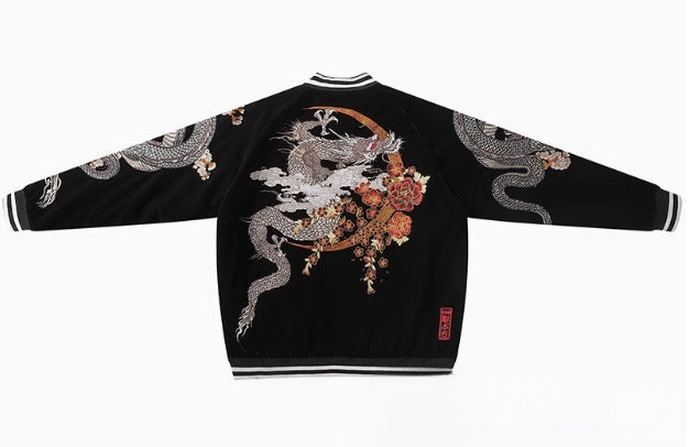 Embroidered Corduroy Baseball Jacket